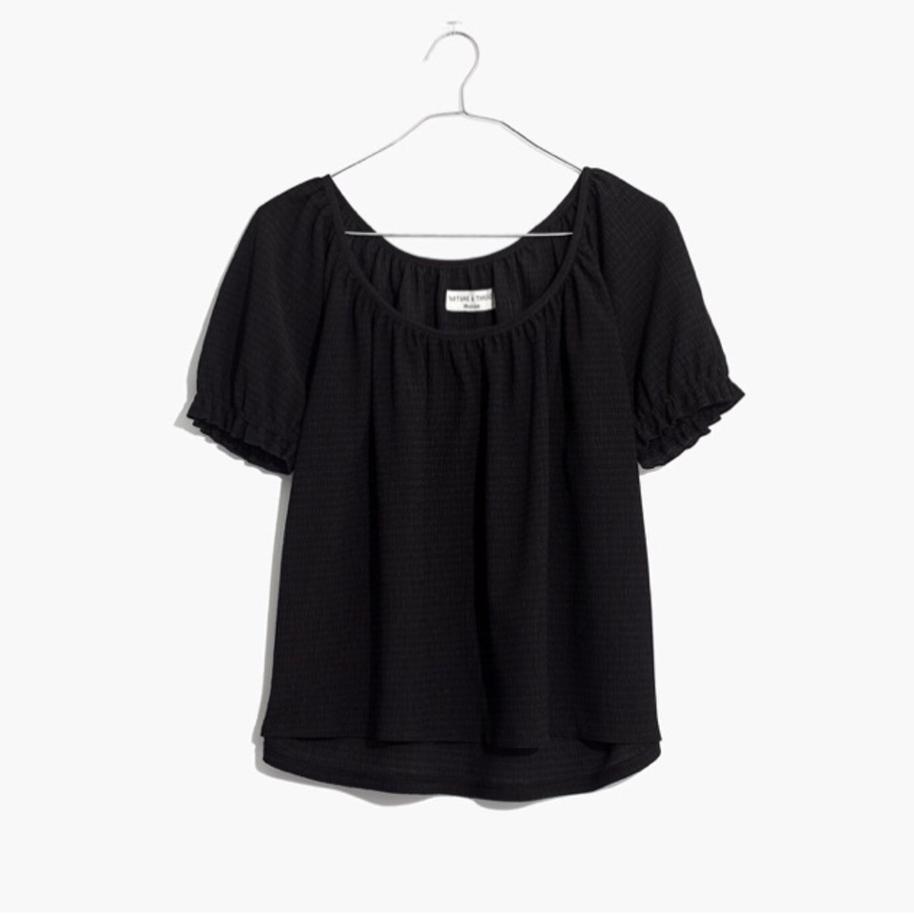 Black Peasant Top